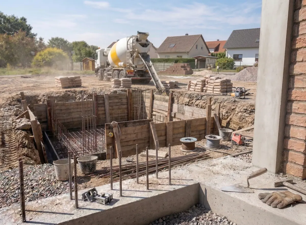 Maçonnerie 74 — chantier de fondations béton armé et gros œuvre, artisan maçon de confiance Haute-Savoie — Les Gentlemens du Bâtiment